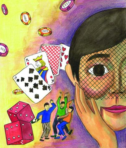 插畫設計 - 【手心的秘密-十二個真實戒賭故事】- 故事12
依照案主需求，共同討論出畫風進行繪製。