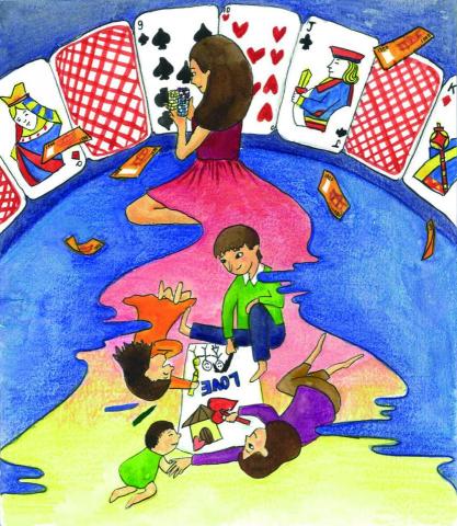 插畫設計 - 【手心的秘密-十二個真實戒賭故事】- 故事3
依照案主需求，共同討論出畫風進行繪製。