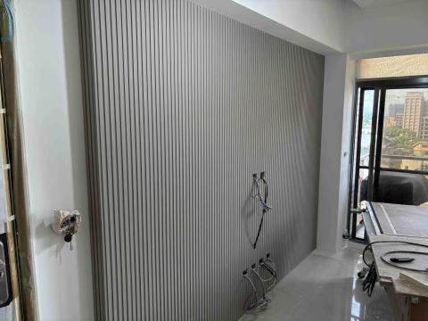 樺木作工程 - 電視牆格柵