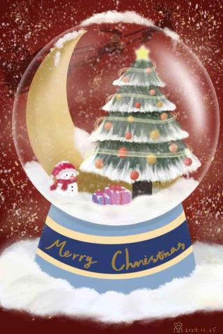 林意若 - procreate-聖誕卡片