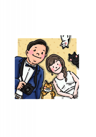 Jocelyn｜插畫設計 - 婚禮似顏繪