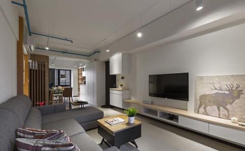 真跡空間設計 - 此空間完美融合工業風的個性表現與現代住宅的實用舒適性，透過線條、色塊、材質與燈光的精準拿捏，打造出一個具備風格識別度、收納效率與生活便利性的理想居家空間。適合喜歡簡約生活、又希望居家充滿視覺個性的現代都會族群。