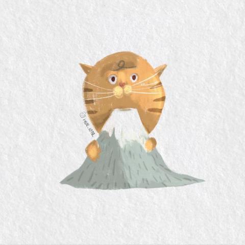 毛毛插畫 - 山貓貓