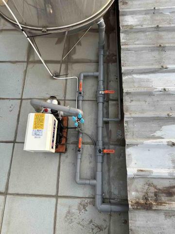 明正水電 - 高品質加壓馬達安裝配管（預留無加壓之備用管路）