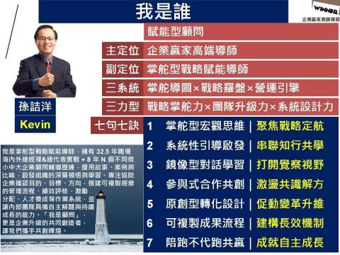 孫詰洋 - 我是企業贏家高端導師，也是掌舵型戰略賦能導師