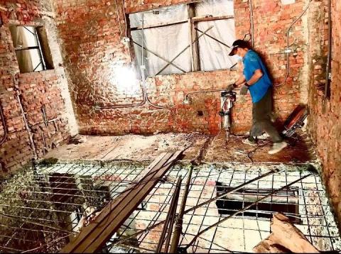 舊屋翻修先鋒隊.裝潢拆除打石.外牆防水 - 全室打除，樓板打除