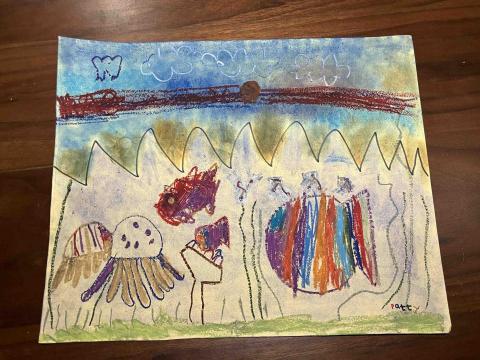 陳韋晴-畫畫教學🎨 - 教導六歲學生作品