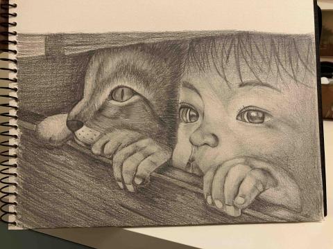 陳韋晴-畫畫教學🎨 - 我的作品-素描 