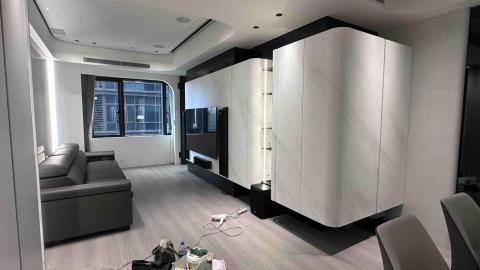 繪寵藝術塗料工作室 - 全櫃體手繪銀狐大理石