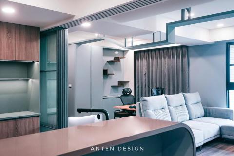 安滕室內設計桃園 - 中島吧台 貓天梯