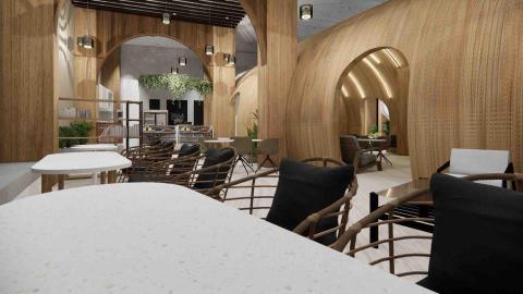 柯采羚 - 音樂館-咖啡廳渲染圖