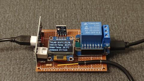 Aven Chang - 廠房監控器：監控環境溫度、濕度、水溫、水位及溫控排風扇