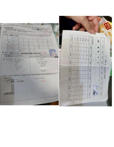 楊欣潔 - 這是我曾經輔導的一位國一女學生，她原本數學成績都在及格邊緣，上學期期末段考甚至考30多分。透過針對弱點的引導與練習並進行針對性教學，下學期首次段考成績即大幅進步至80多分，之後也持續穩定維持優秀表現，成效顯著，家長也明顯感受到孩子的進步與自信。