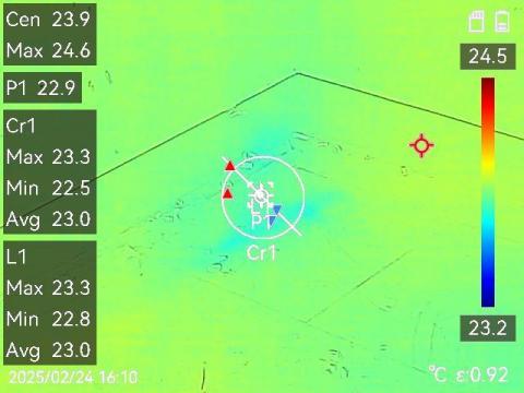 鑫鉑實業有限公司 - 鳳山科技抓漏熱像儀顯示圖