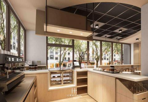 泓俊有限公司 - 咖啡廳吧台裝修照