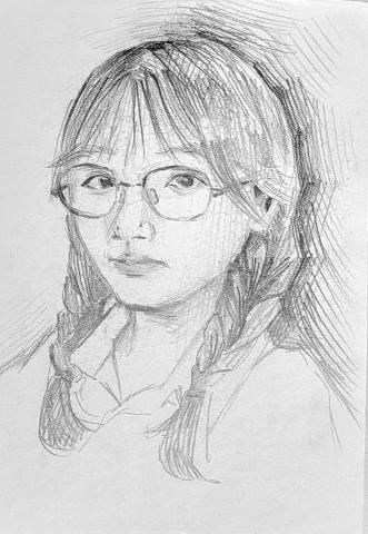 林于玉 Tabby - 人像素描練習