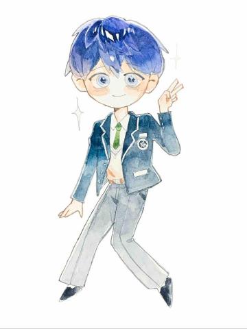 陳姸彤 - 水彩Q版人物