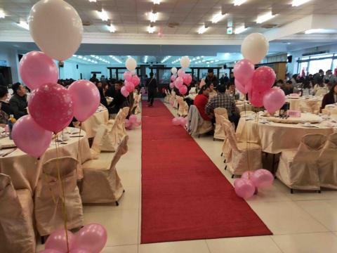 花妍婚禮佈置 - 走道空飄氣球佈置