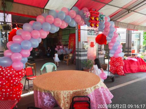 花妍婚禮佈置 - 流水席氣球拱門