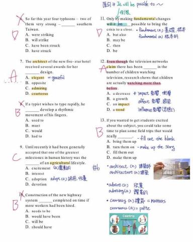 林家甄 - GEPT中級閱讀測驗檢討延伸