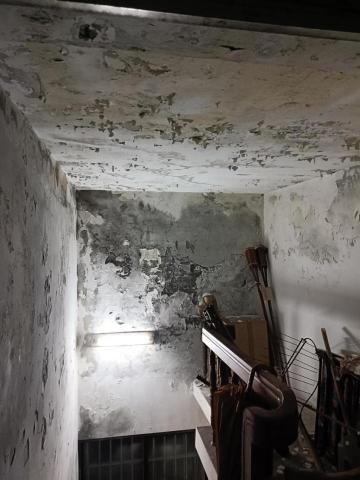 七彩油漆工程 - 樓梯間似乎遭機槍掃射過?