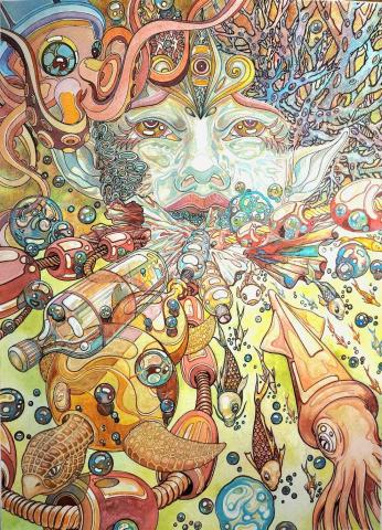 葉岱宜（Magen) - 作品名：海劫
榮獲：
桃園市美術比賽高中組漫畫類第一名
全國美術比賽高中組漫畫類佳作