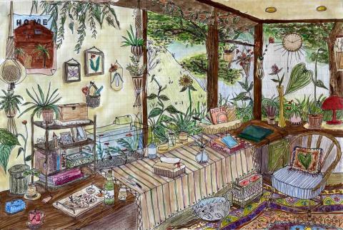 Ollie Chen - 水彩、代針筆