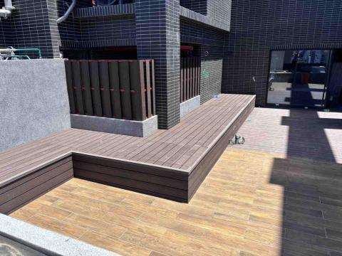 塑木專家-Kai - 北市新建飯店頂樓露台/座椅/格柵