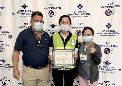 羅媛元 - 政府COVID志工感謝獎狀 - Santa Clara County, CA 