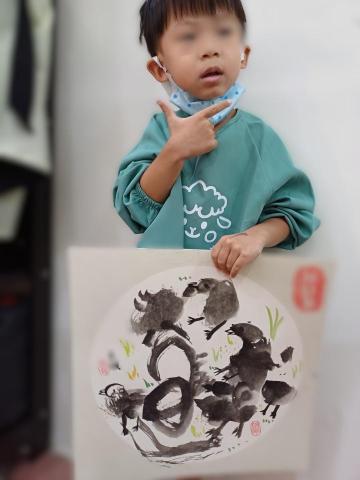 李珈褘 - 來試試畫小雞水墨畫