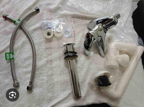 深夜水電工 - 面盆排水管更換，面盆龍頭更換