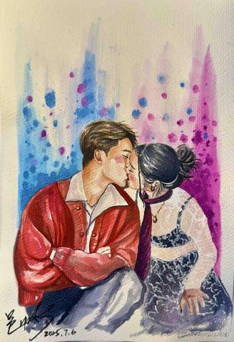 邑帆 - 水彩 似顏繪