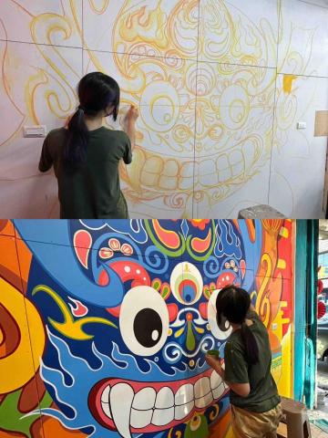 改改屋 油漆彩繪 - 高雄燒烤店牆彩繪