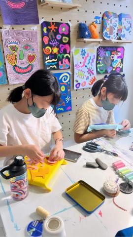 琪恩 - 布織布拼貼畫