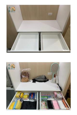 序集整理工坊 - 搬新家物品上架，瞭解客戶的習慣與需求，分析空間的運用，使物品有更好的擺放方式。
