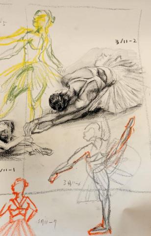 蔡品蒔 - 芭蕾模特的寫生