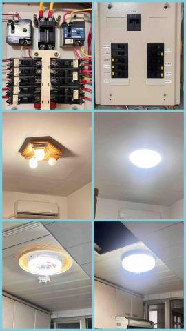 佳昆水電 - 老屋抽換線
配電盤更新
燈具更換
全室開關插座更換