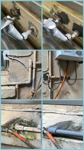 佳昆水電 - 冷、熱水管明管重新配置