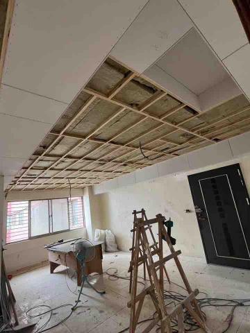 築家室內裝潢工程 - 北屯案場: 業主對於隔音相當要求-想要在天花板再塞棉增加隔音感覺 築家室內裝潢工程 - 北屯案場: 業主對於隔音相當要求-想要在天花板再塞棉增加隔音感覺