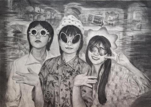 黃歆蓓 - 炭筆素描2k