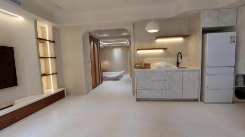 佑橙室內裝修 - 奶油侘寂風（客廳)