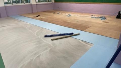 長安室內裝修工程行 - 自平水泥整平+海島型超耐磨企口地板