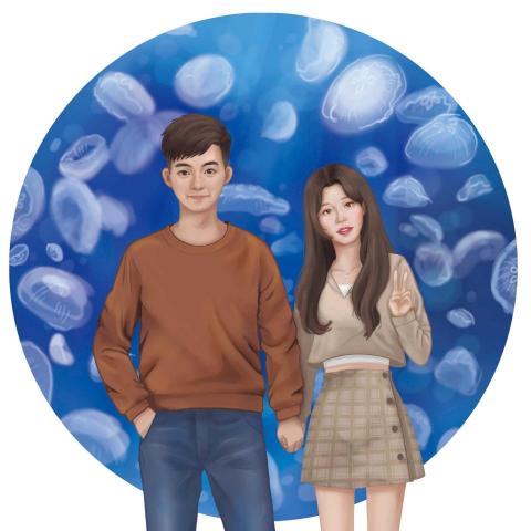 燦夜繪畫室 - 寫實風似顏繪