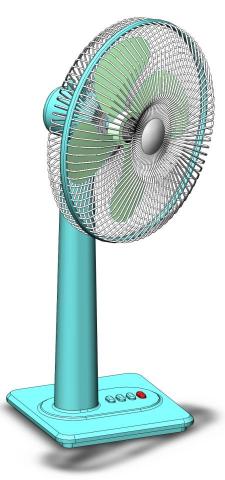 CJ - 工業設計(電風扇)3D建圖