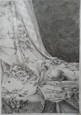 資深美術家教/繪師 佩均 - 高一素描 客家花布