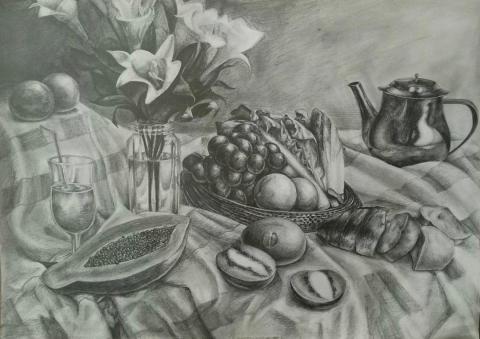 資深美術家教/繪師 佩均 - 素描 考題練習