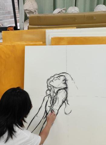 資深美術家教/繪師 佩均 - 油畫 大型草稿（50F）