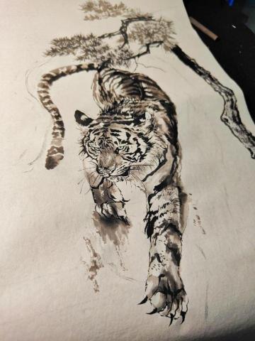 資深美術家教/繪師 佩均 - 水墨 虎