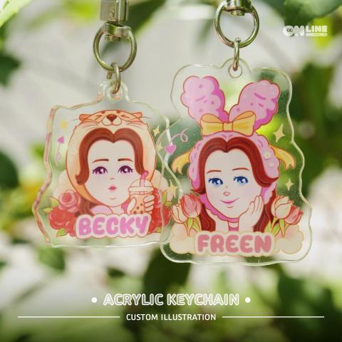 ONLINE設計 - ｜客製插畫｜雙層壓克力吊飾