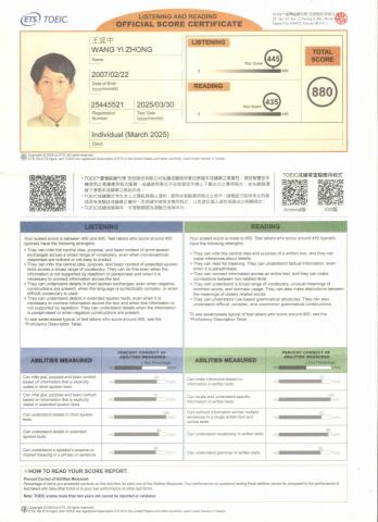 王宜中 - 多益聽讀考試